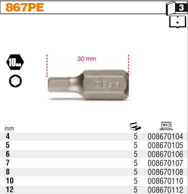 BIT-MODEL 867PE 10MM