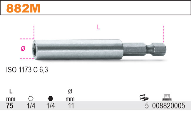 MAGNETICKÝ DRŽÁK BITŮ-MODEL 882M 1/4''