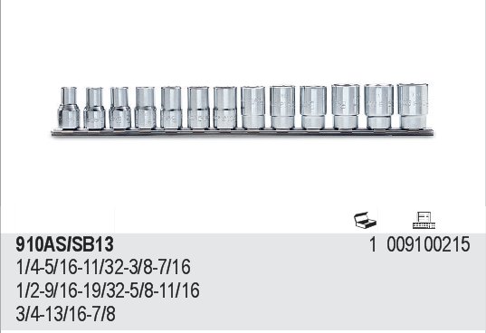 SADA HLAVIC PALCOVÝCH-MODEL 910AS/SB13 1/4-7/8'' 13KS.''