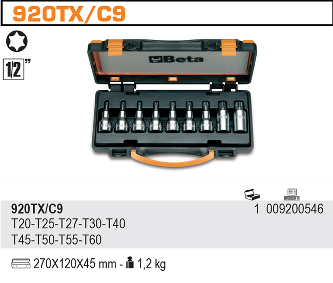 SADA HLAVIC PROFIL TORX-MODEL 920TX/C9 9 KS 920TX