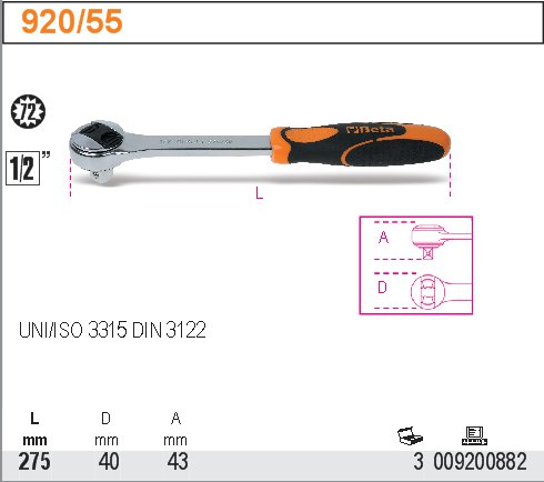 RÁČNA S MECHANICKOU ZÁPADKOU-MODEL 920/55 275MM 72 ZUBŮ