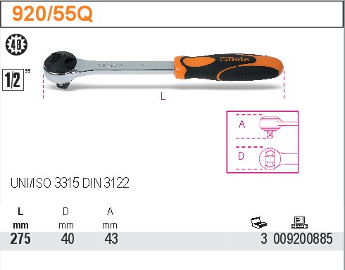 RÁČNA S MECHANICKOU ZÁPADKOU-MODEL 920/55Q 275MM 48 ZUBŮ