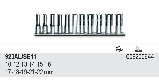 HLAVICE ŠESTIHRAN - 1/2'' -MODEL 920AL/SB11 11 KS 920AL 10+12-19+21-22MM