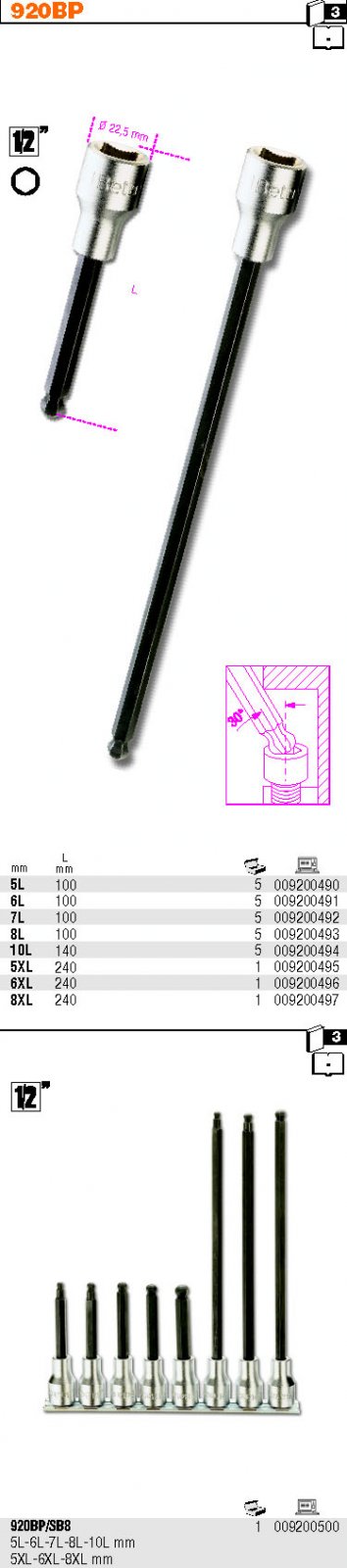 HLAVICE ŠESTIHRAN KULATÁ -MODEL 920BP BARDZO DÉLKA 5X240MM