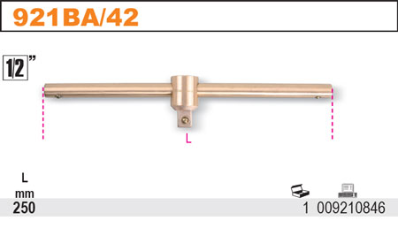 VRATIDLO 1/2'' S POSUVNÝM ZABÍRÁKEM NEJISKŘÍCÍ-MODEL 921BA/42''
