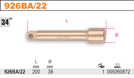 PRODLOUŽENÍ 3/4'' NEJISKŘÍCÍ-MODEL 926BA/22''