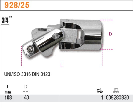 KLOUB-MODEL 928/25 3/4'' 108MM''