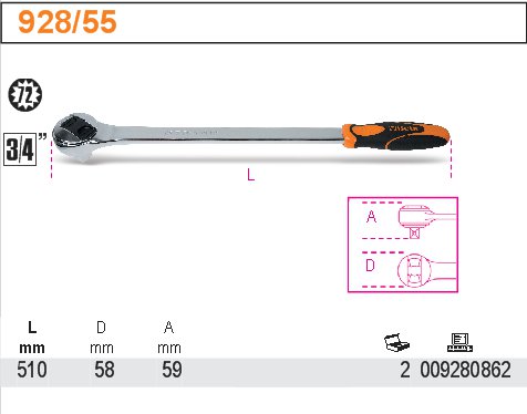 RÁČNA S MECHANICKOU ZÁPADKOU-MODEL 928/55 3/4''