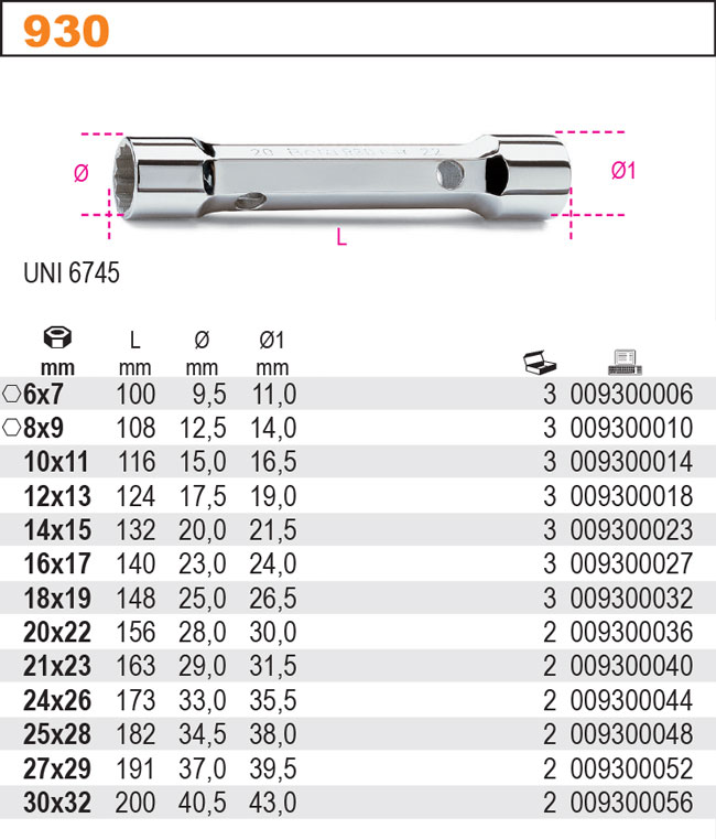 TRUBKOVÝ KLÍČ DVANÁCTIHRAN-MODEL 930 10X11MM