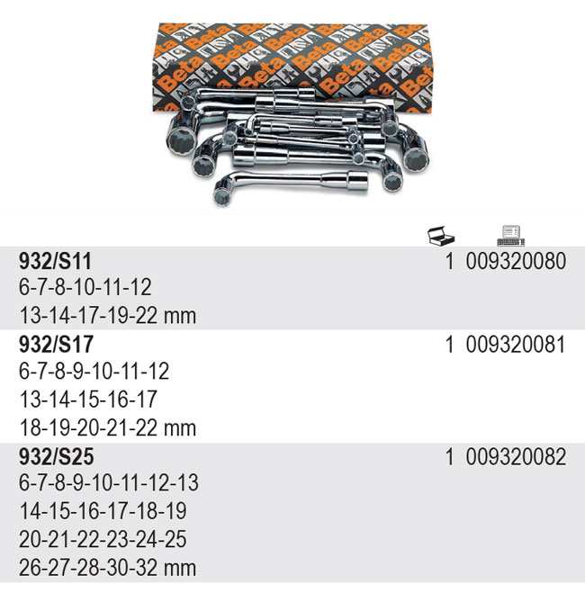 SADA NÁSTRČNÝCH KLÍČŮ-MODEL 932/S11 6-22MM 11KS