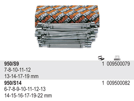 SADA NÁSTRČKOVÝCH KLÍČŮ-MODEL 950/S9 7-19MM 9KS