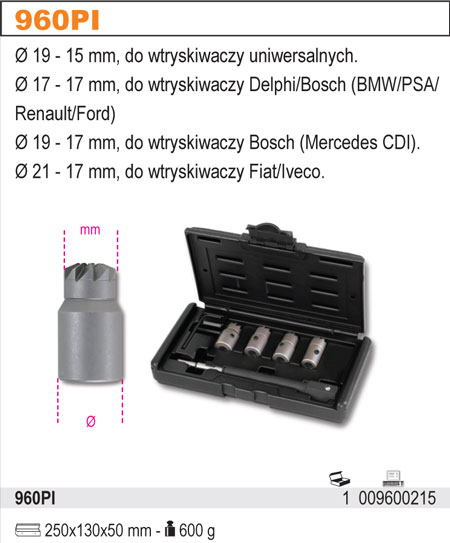 SADA PRO REGENERACI VSTŘIKOVACÍCH TRYSEK-MODEL 960PI