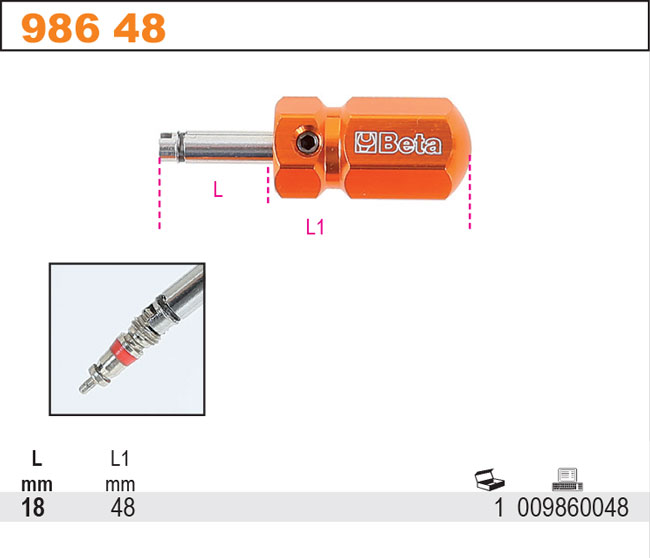 986 48 ŠROUBOVÁK NA PNEUMATICKÉ VENTILY