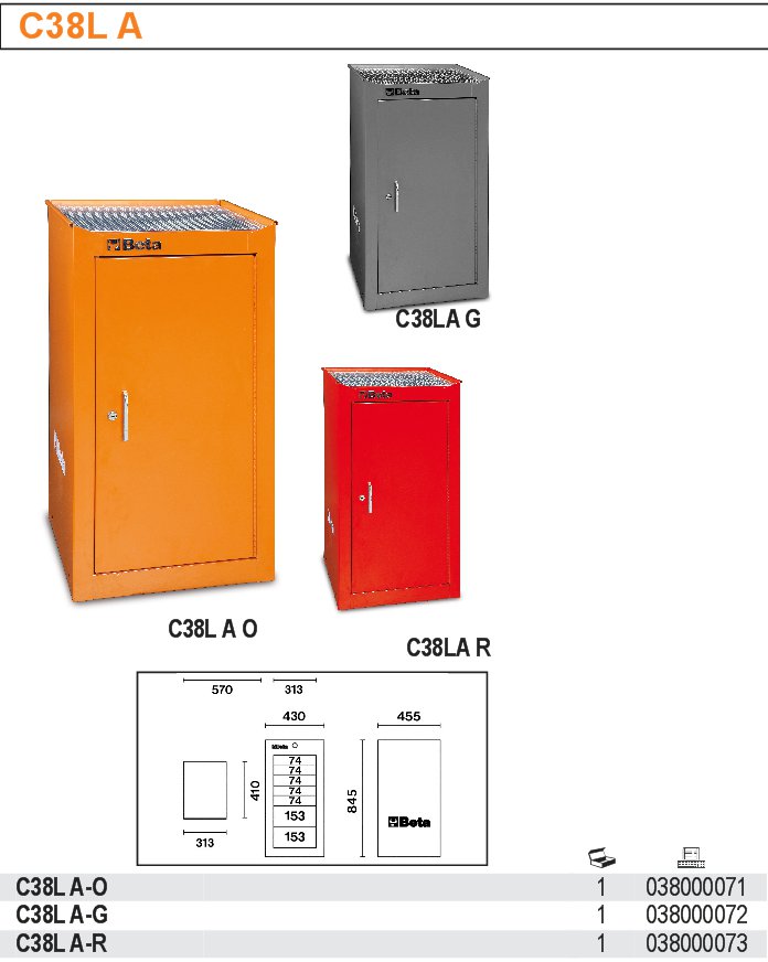SKŘÍNKA NÁŘAĎOVÁ ČERVENÁ-MODEL 3800 C38 ČERVENÁ