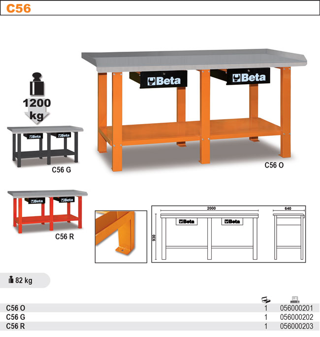 STŮL SERVISNÍ-MODEL 5600  ČERVENÁ