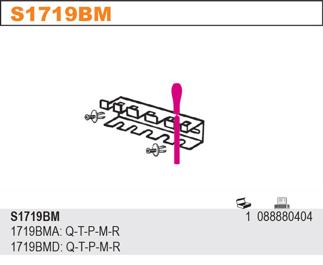 ÚCHYT K PILNÍKŮM 1719BMA A 1719BMD, Q-T-P-M-R, 5 PŘIHRÁDEK