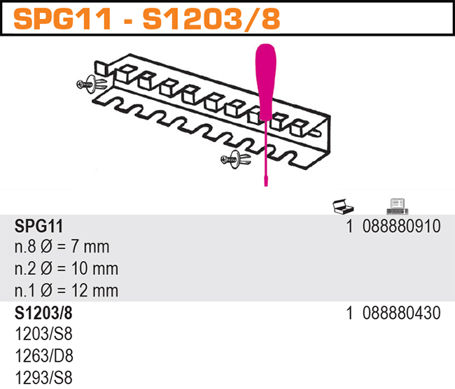 VĚŠÁK NA ŠROUBOVÁKY-MODEL 8888 SPG11