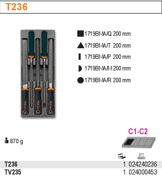 SADA PILNÍKŮ-MODEL 2424/T236 5KS V PODESTĚ Z PVC.