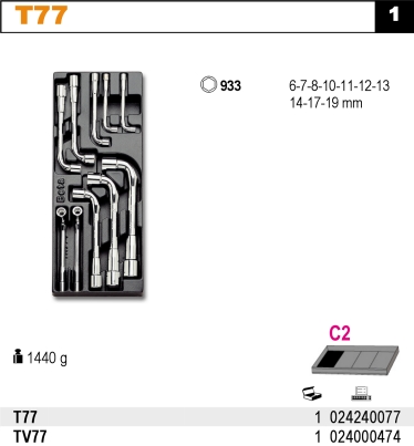 SADA KLÍČŮ-MODEL 2424/T77 10KS V PODESTĚ Z PVC.