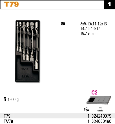 SADA KLÍČŮ-MODEL 2424/T79 6KS  V PODESTĚ Z PVC.