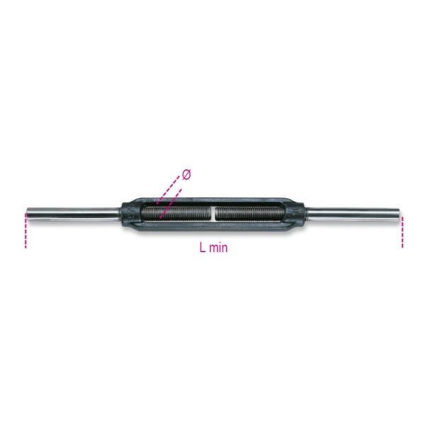 NAPÍNACÍ MATICE-ŠROUB ŘÍMSKÝ-OTEVŘENÝ-MODEL 8008N KOLÍK-KOLÍK M16 METALICKÝ CE