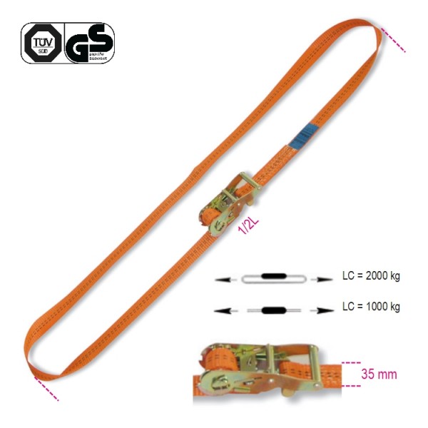 PÁS UPÍNACÍ S NAPÍNAČEM ZÁPADKOVÝM-MODEL 8186 8M/35MM EN 12195-2