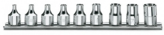 SADA HLAVIC 3/8'' PROFIL TORX VNITŘNÍ-MODEL 910FTX/SB9 T4-T16 9KS''