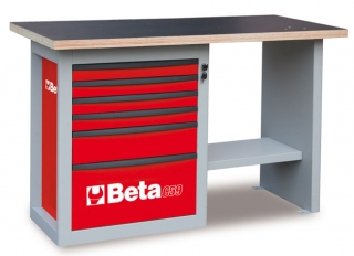 STŮL SERVISNÍ-MODEL 5900 C59C  ČERVENÁ