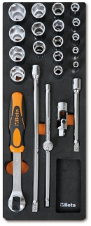 SADA NÁŘADÍ-MODEL 2450/M92 22KS V PODESTĚ Z MĚKKÉ PĚNY
