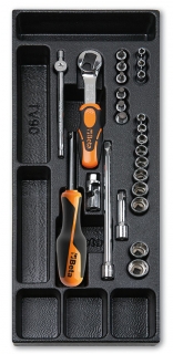SADA NÁŘADÍ-MODEL 2424/T91 25KS  V PODESTĚ Z PVC.
