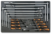 SADA NÁŘADÍ-MODEL 2424/T164 16KS V PODESTĚ Z PVC.