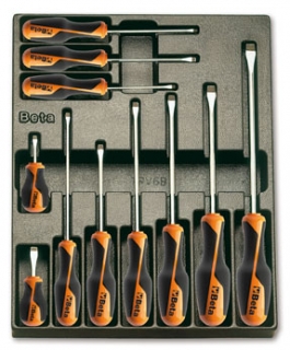 SADA ŠROUBOVÁKŮ-MODEL 2424/T167 11KS V PODESTĚ Z PVC.