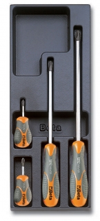 SADA ŠROUBOVÁKŮ-MODEL 2424/T173 4KS V PODESTĚ Z PVC.