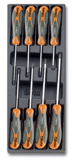 SADA ŠROUBOVÁKŮ-MODEL 2424/T177 8KS V PODESTĚ Z PVC.