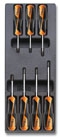 SADA ŠROUBOVÁKŮ-MODEL 2424/T205 7KS  V PODESTĚ Z PVC.