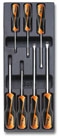 SADA ŠROUBOVÁKŮ-MODEL 2424/T208 7KS  V PODESTĚ Z PVC.