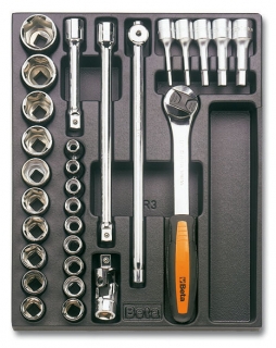 SADA NÁŘADÍ-MODEL 2424/T80 29KS  V PODESTĚ Z PVC
