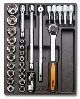 SADA NÁŘADÍ-MODEL 2424/T81 29KS  V PODESTĚ Z PVC